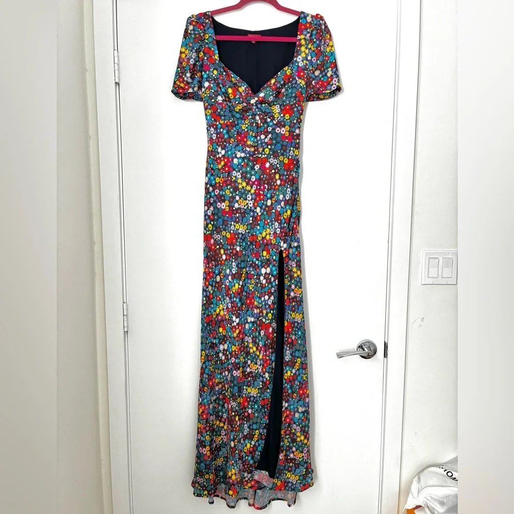 Staud Lea Maxi Dress in Rainbow Flower Market - Picture 9 of 12